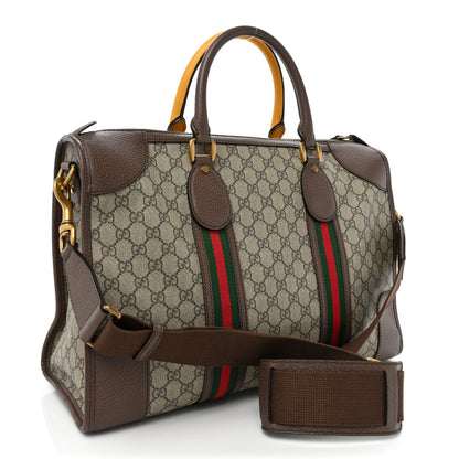 Gucci Soft GG Supreme Monogram Web Neo Vintage Duffle Bag Beige New Acero Crop 2 of 16
