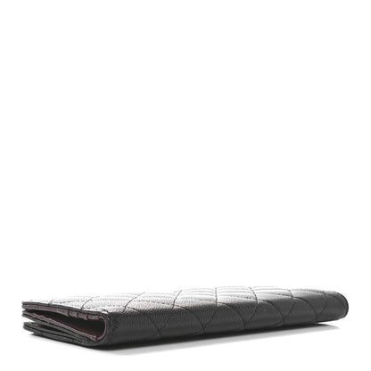 Chanel Caviar Quilted Long Zip Wallet Black 3 of 9