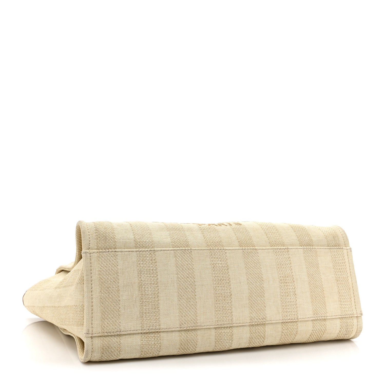 Chanel Straw Raffia Calfskin Striped Large Deauville Tote Beige 4 of 11