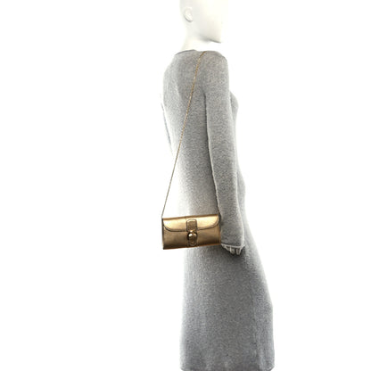 Delvaux Metallic Rodeo Calfskin Brillant Wallet On Chain Satin Gold 2 of 9