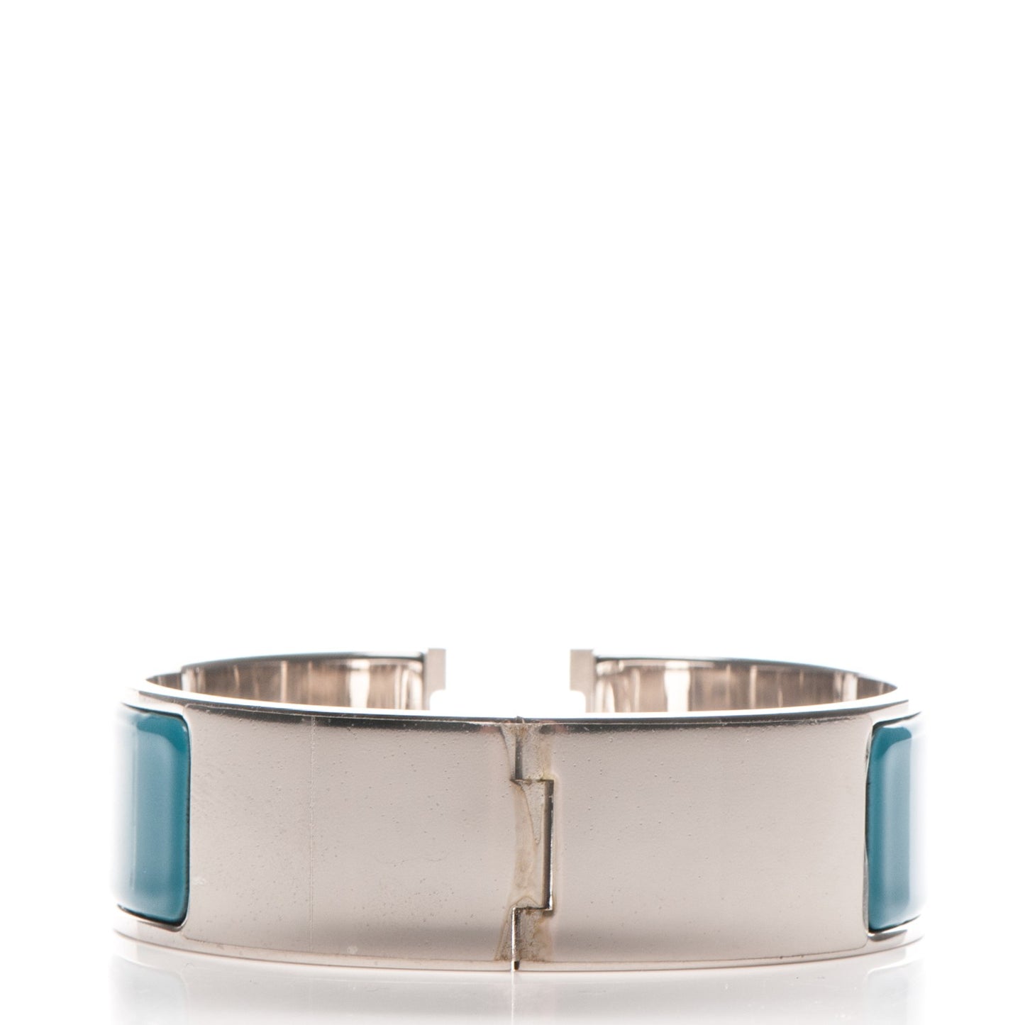 Enamel Wide Clic Clac H Bracelet GM Bleu Indien