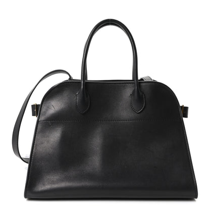 The Row Polished Saddle Calfskin Soft Margaux 12 Black 1 of 9