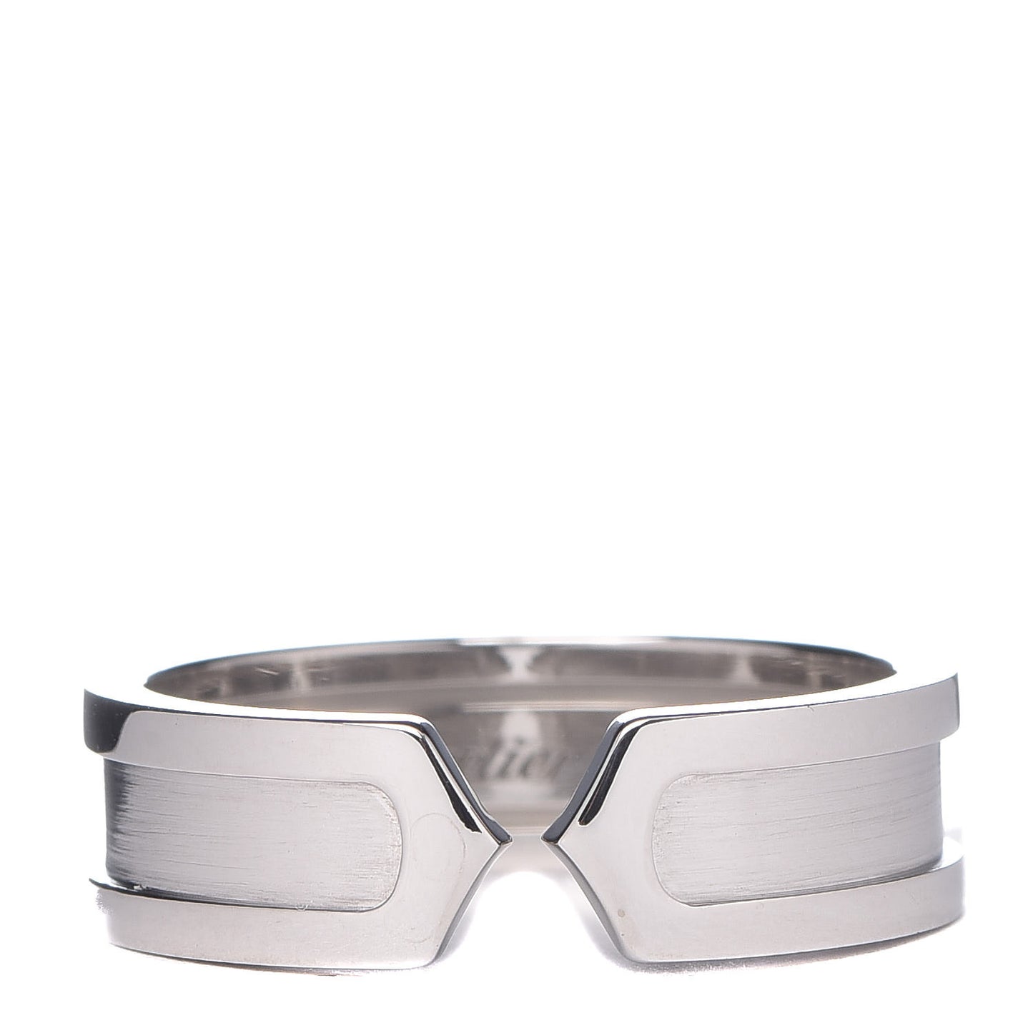 18K White Gold 6.5mm C De Ring 60 9.25