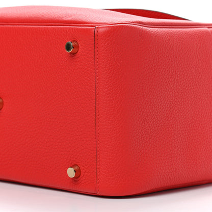 Hermes Taurillon Clemence Lindy 30 Rouge Tomate 9 of 9
