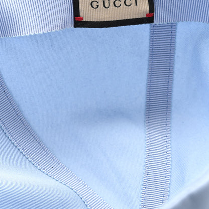 Gucci Cotton Embroidered Logo Script Baseball Hat XL Porcelain Blue 8 of 9