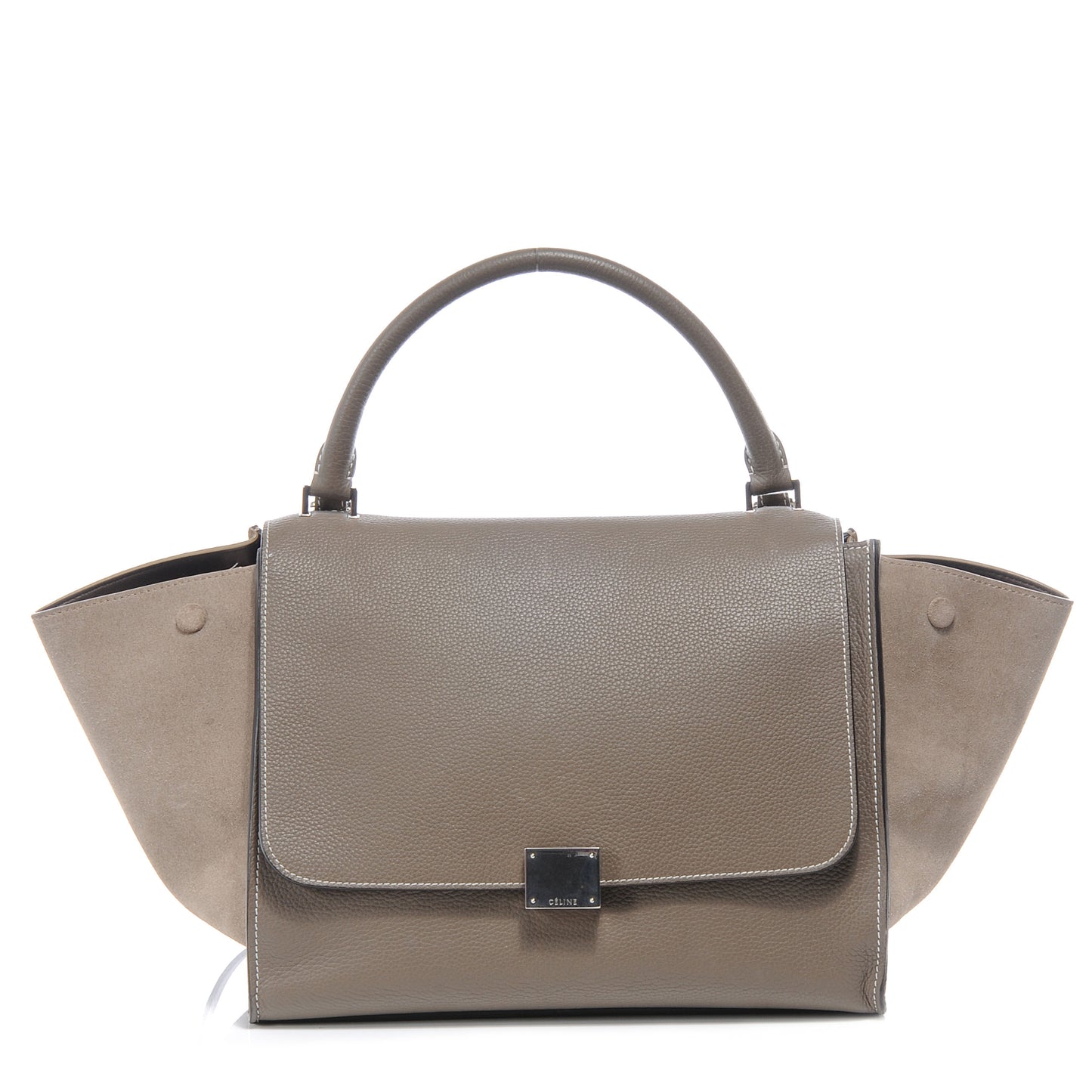 Calfskin Suede Small Trapeze Souris