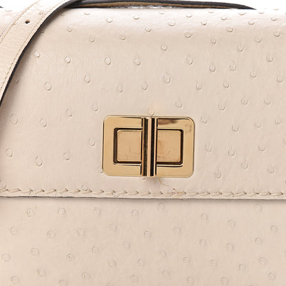 Chloe Ostrich Louise Shoulder Bag Ivory 14 of 14
