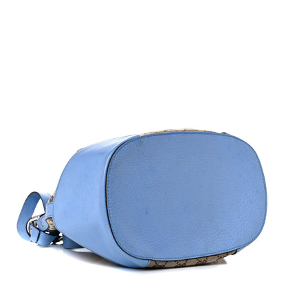 Gucci GG Monogram Calfskin Bucket Bag Blue 4 of 22