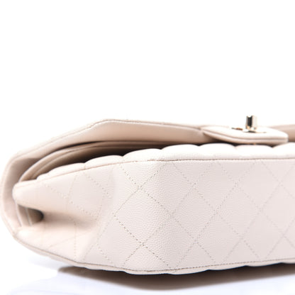 Chanel Caviar Quilted Medium Double Flap Beige Clair 7 of 8