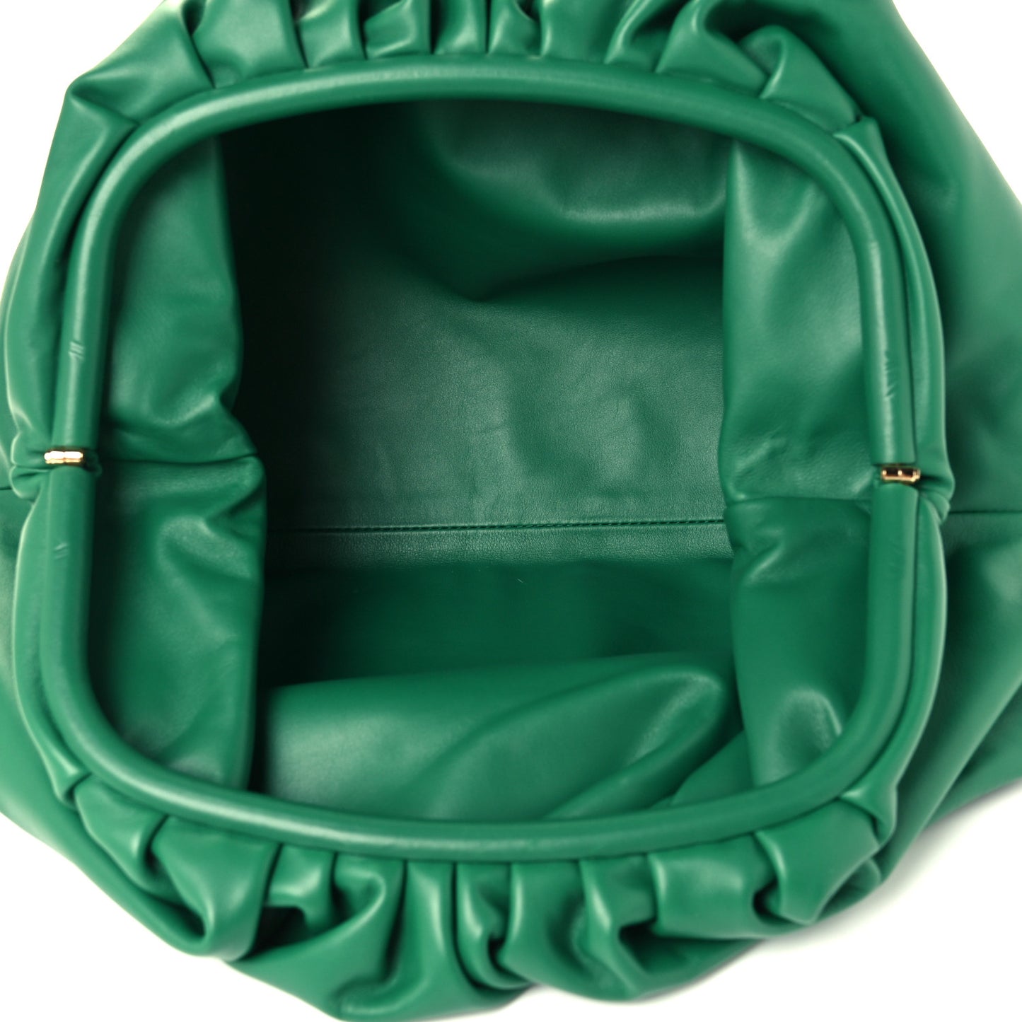 Smooth Butter Calf The Pouch Oversized Clutch Racing Green