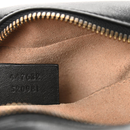 Gucci Calfskin Matelasse Small GG Marmont Chain Shoulder Bag Black 7 of 13