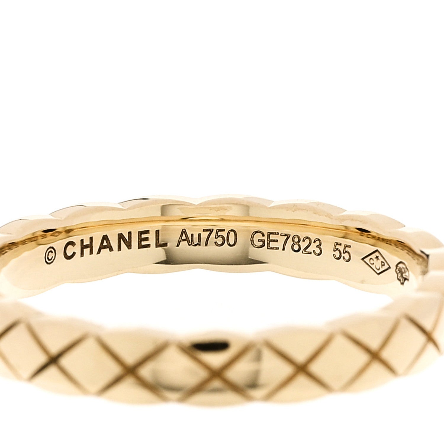 Chanel 18K Yellow Gold Mini Coco Crush Ring 55 7.25 1869797