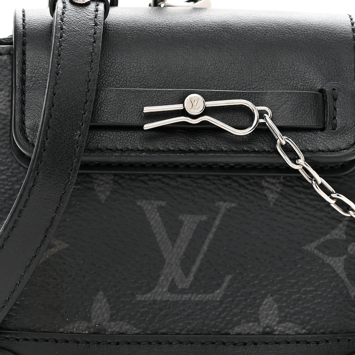 Louis Vuitton Monogram Eclipse Mini Steamer Pouch 7 of 9