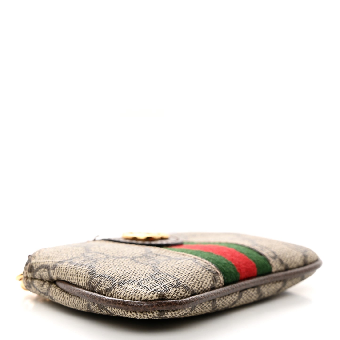 GG Supreme Monogram Web Ophidia Key Case Beige New Acero