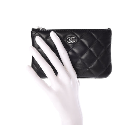 Chanel Lambskin Quilted Small Cosmetic Case Black 2 of 7