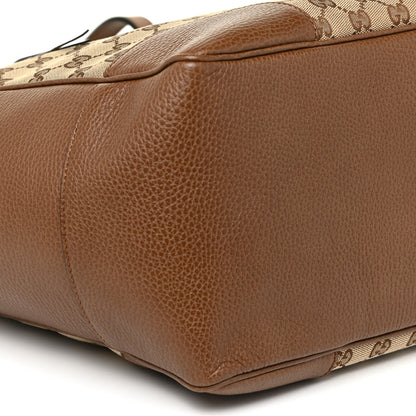 Gucci Monogram Medium Bree Zippered Tote Beige Tabacco 5 of 13