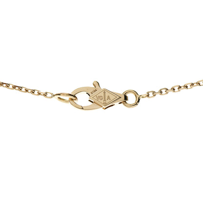 Van Cleef & Arpels 18K Yellow Gold Mother of Pearl Sweet Alhambra Pendant Necklace 4 of 7
