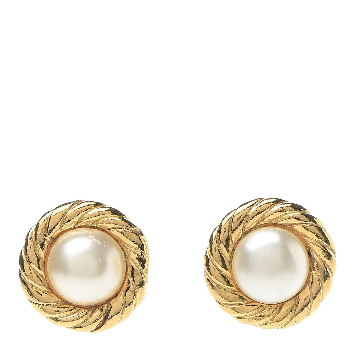 Pearl Clip On Earrings Gold