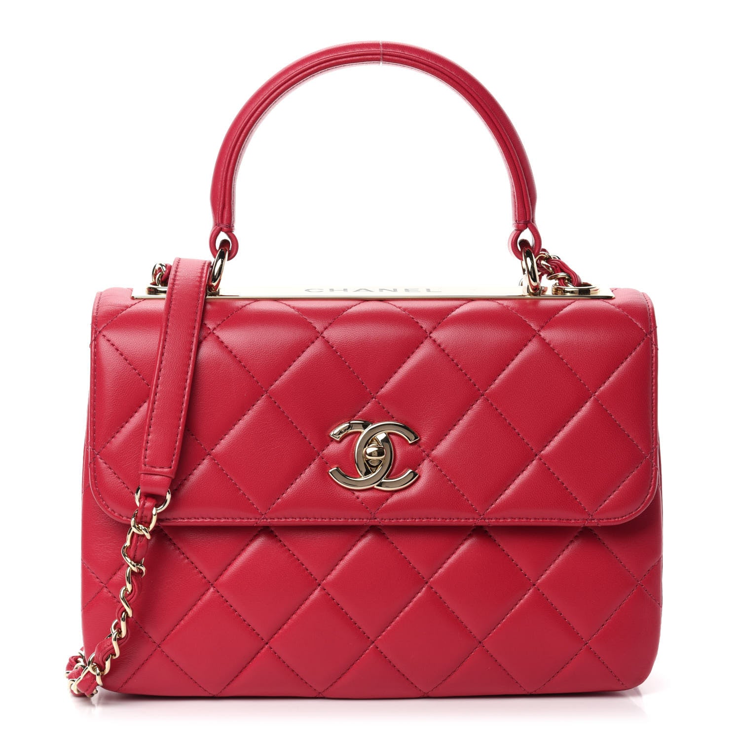 Chanel Lambskin Quilted Small Trendy CC Flap Dual Handle Bag Pink 1 of 12