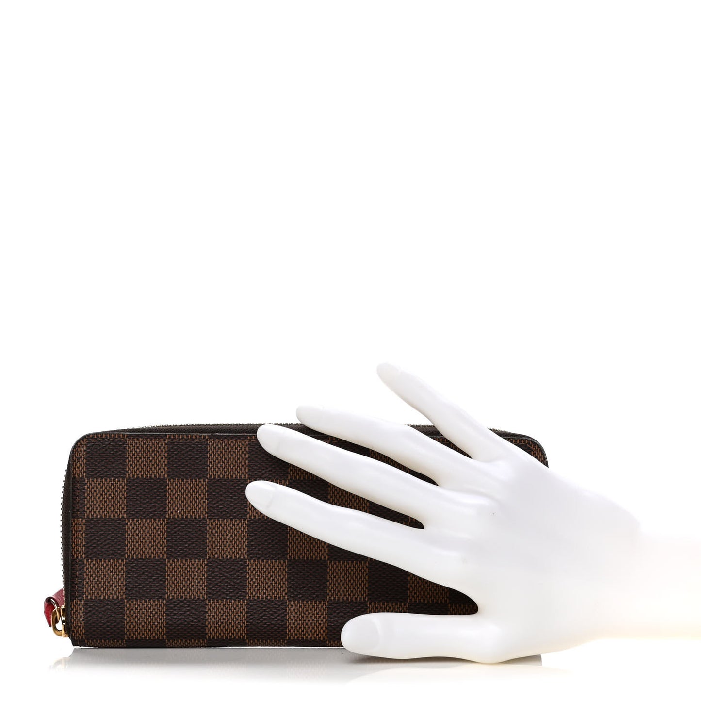 Damier Ebene Clemence Wallet Cherry