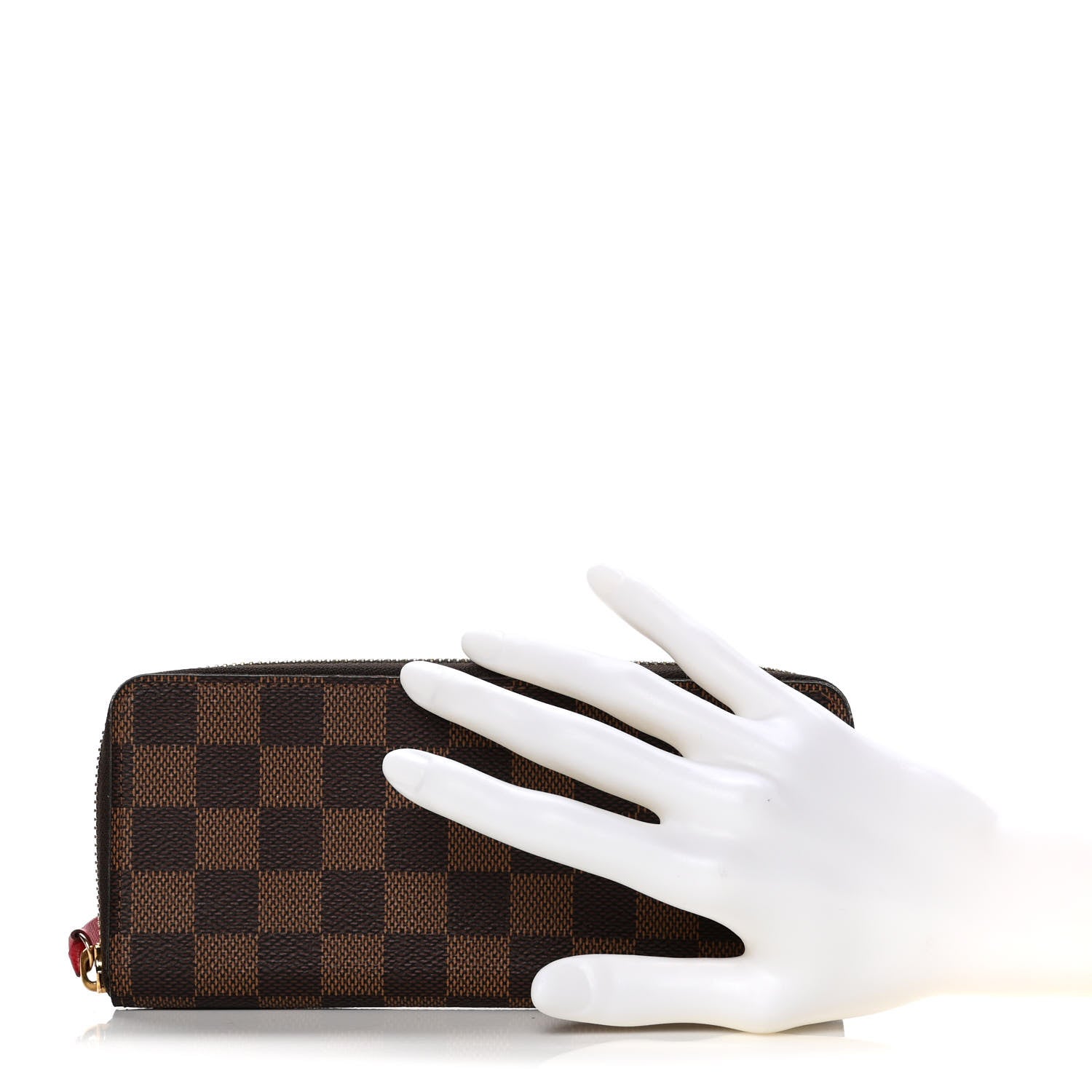 Louis Vuitton Damier Ebene Clemence Wallet Cherry 2 of 7