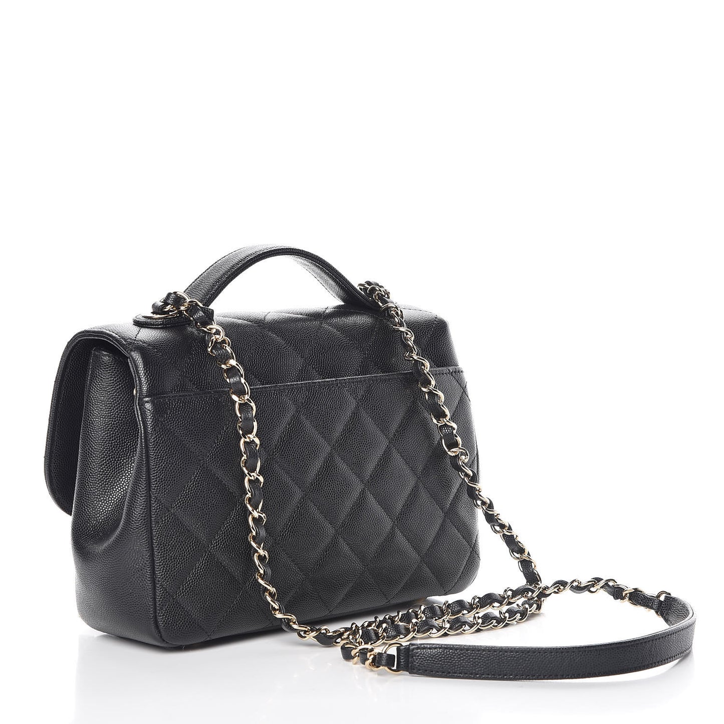 Caviar Quilted Medium Business Affinity Flap Black