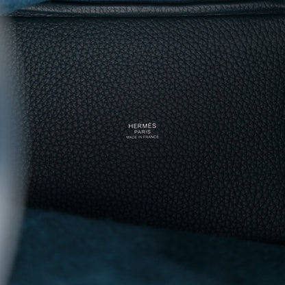 Hermes Taurillon Clemence Picotin Lock 18 PM Bleu de Prusse 5 of 10