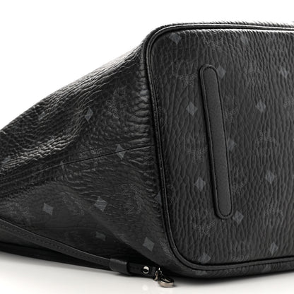 MCM Visetos Large Liz Reversible Shopper Tote Black 7 of 17