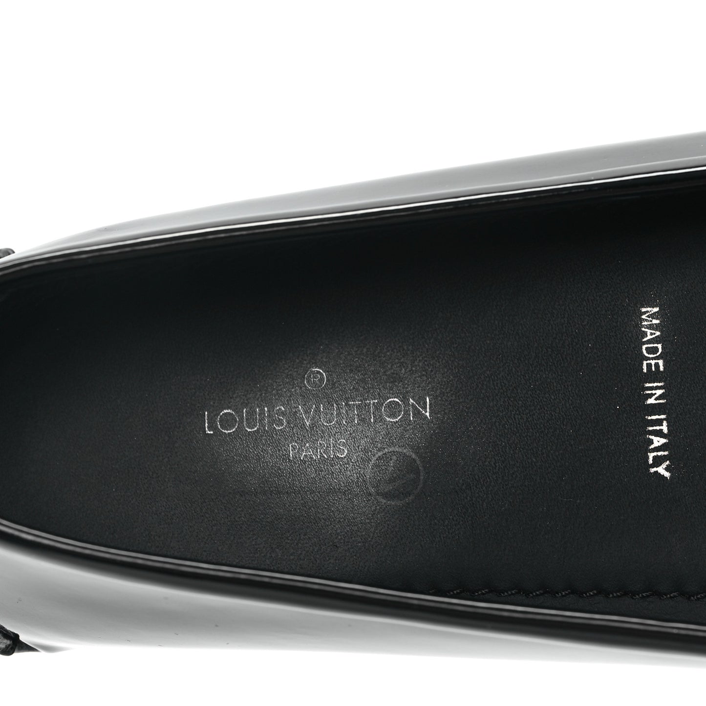 Patent Calfskin Parklane Flat Loafer 36 Black