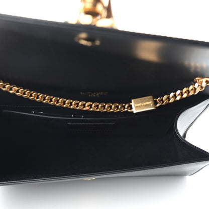 Saint Laurent Smooth Calfskin Medium Classic Monogram Kate Tassel Satchel Black 5 of 8