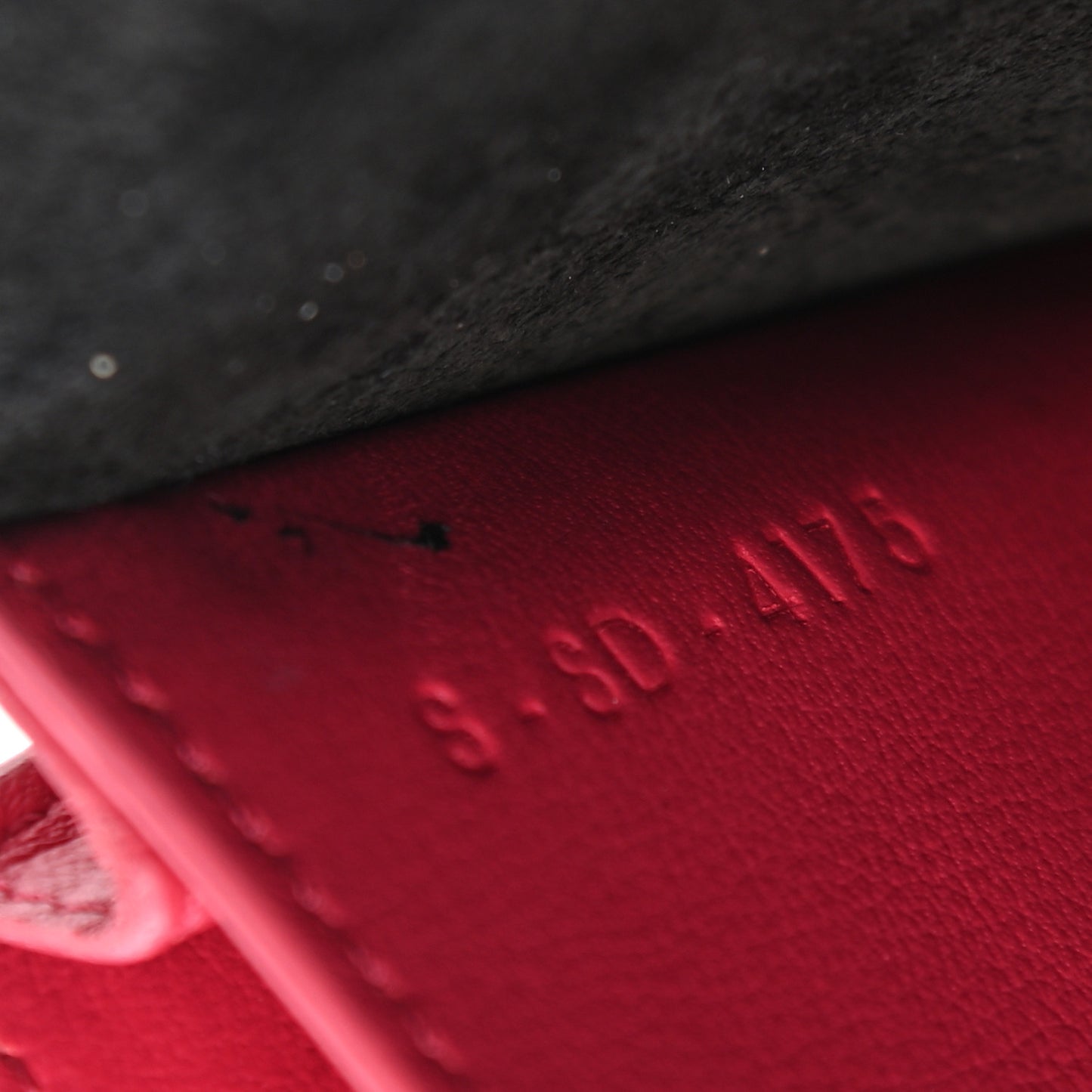 Grained Calfskin Large Multifunction Strap Wallet Black Pink