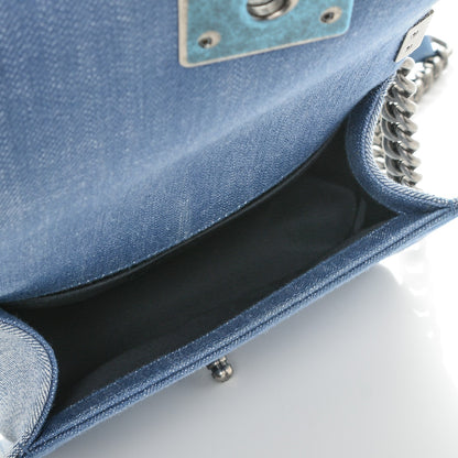 Chanel Denim Chevron Small Boy Flap Light Blue 5 of 7