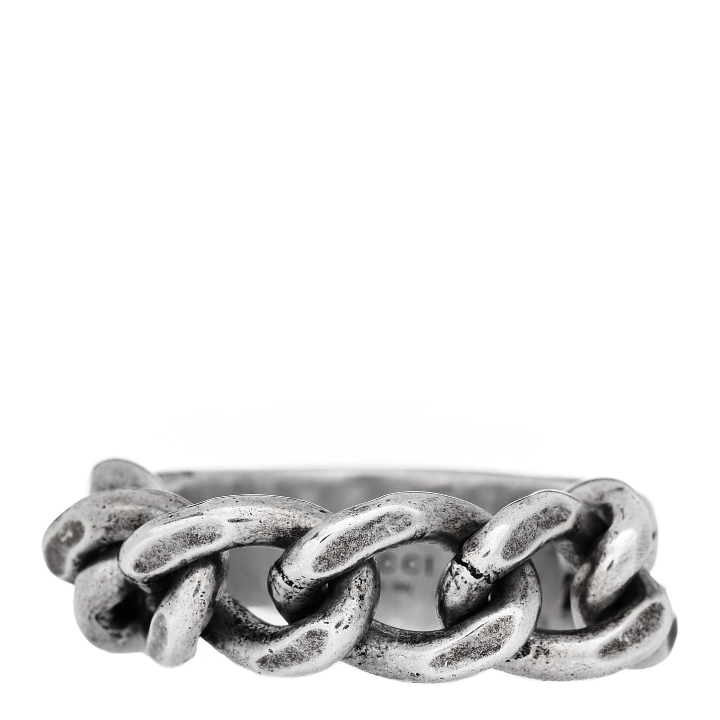 Sterling Silver Enamel Logo Chain Ring 53 6.5 Turquoise