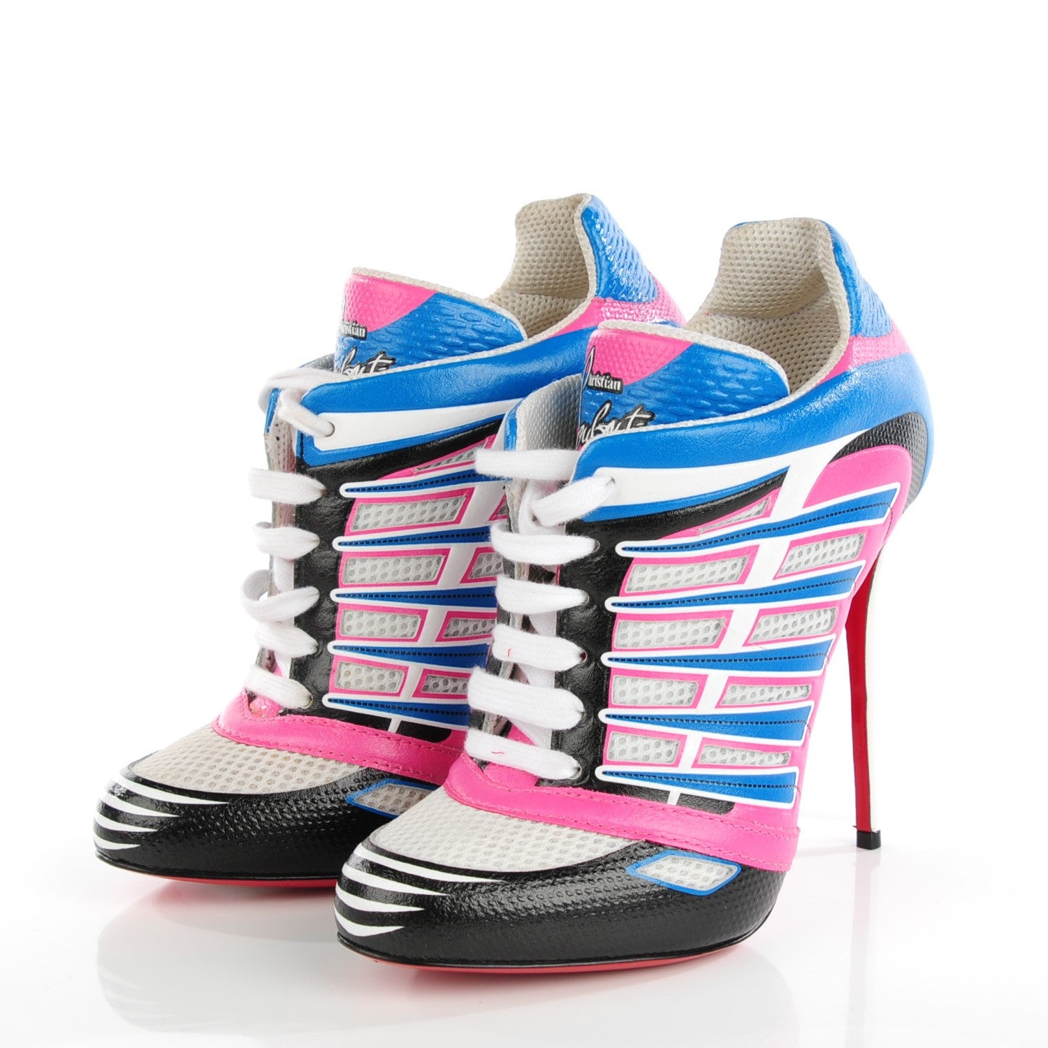 Christian Louboutin Kid Jazz Calfskin Boltina 120 Booties 36.5 Black Rose 3 of 9