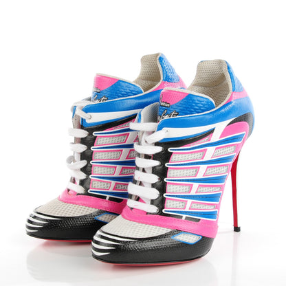 Christian Louboutin Kid Jazz Calfskin Boltina 120 Booties 36.5 Black Rose 3 of 9