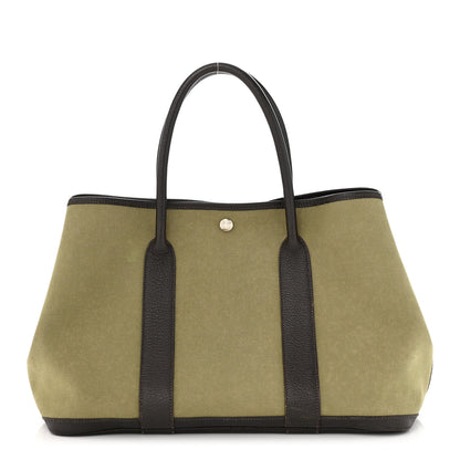 Hermes Buffle Skipper Toile Garden Party 36 MM Tote Olive 1 of 11