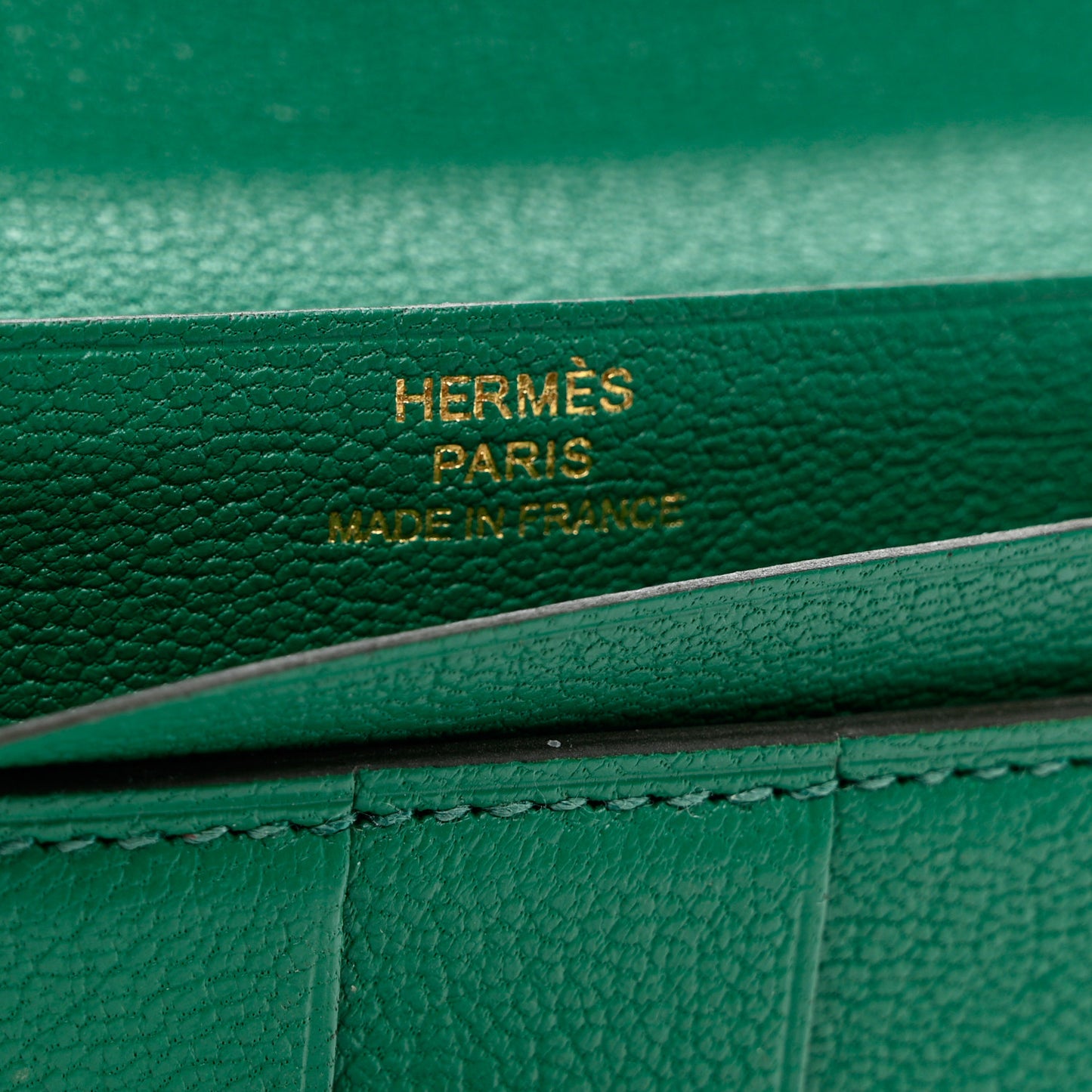 Ostrich Bearn Gusset Wallet Vert Vertigo