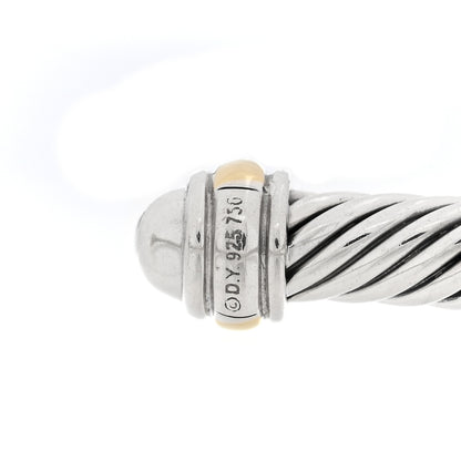 David Yurman Sterling Silver 18K Yellow Gold 4mm Cable Classics Bracelet 3 of 3
