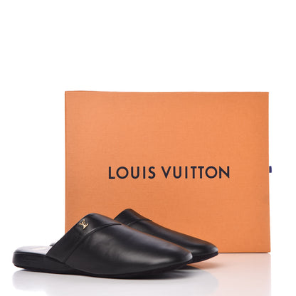 Louis Vuitton X SUPREME Lambskin Mens Hugh Slippers 6 Black 8 of 8