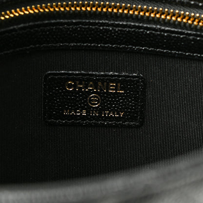 Chanel Caviar Quilted Medium Golden Class Pouch Black 6 of 9