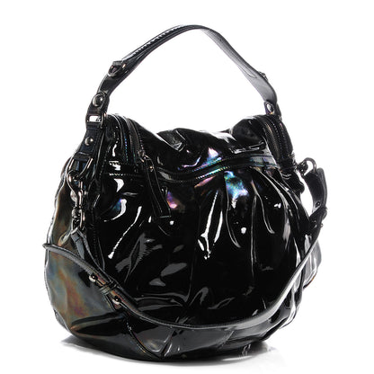 Gucci Iridescent Patent Medium Icon Bit Shoulder Bag Black 3 of 8