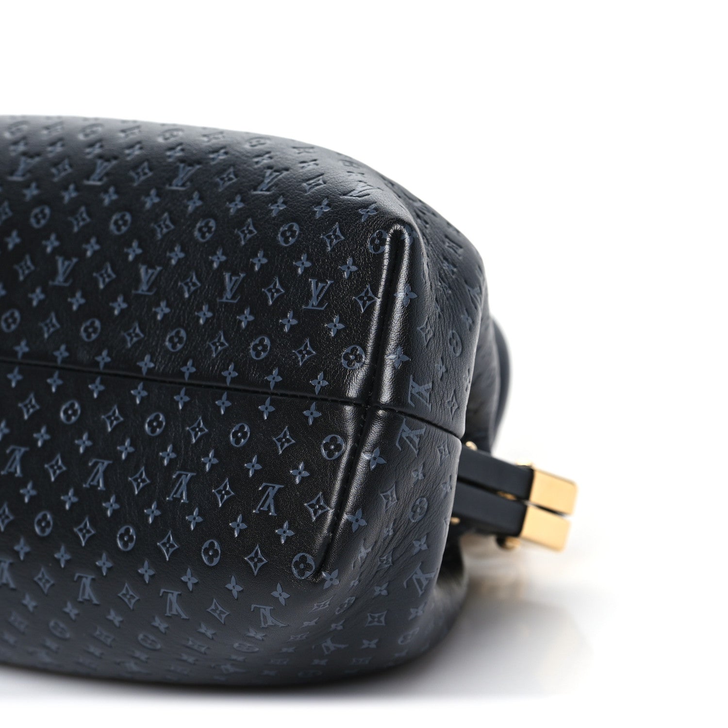 Louis Vuitton Calfskin Nanogram Embossed Clutch Black 9 of 9