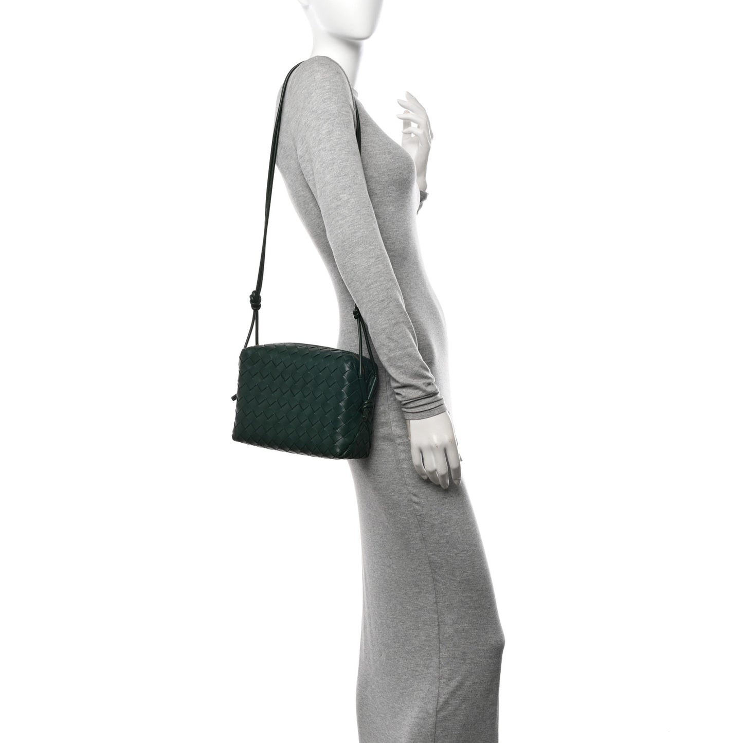 Nappa Intrecciato Small Loop Camera Bag Raintree
