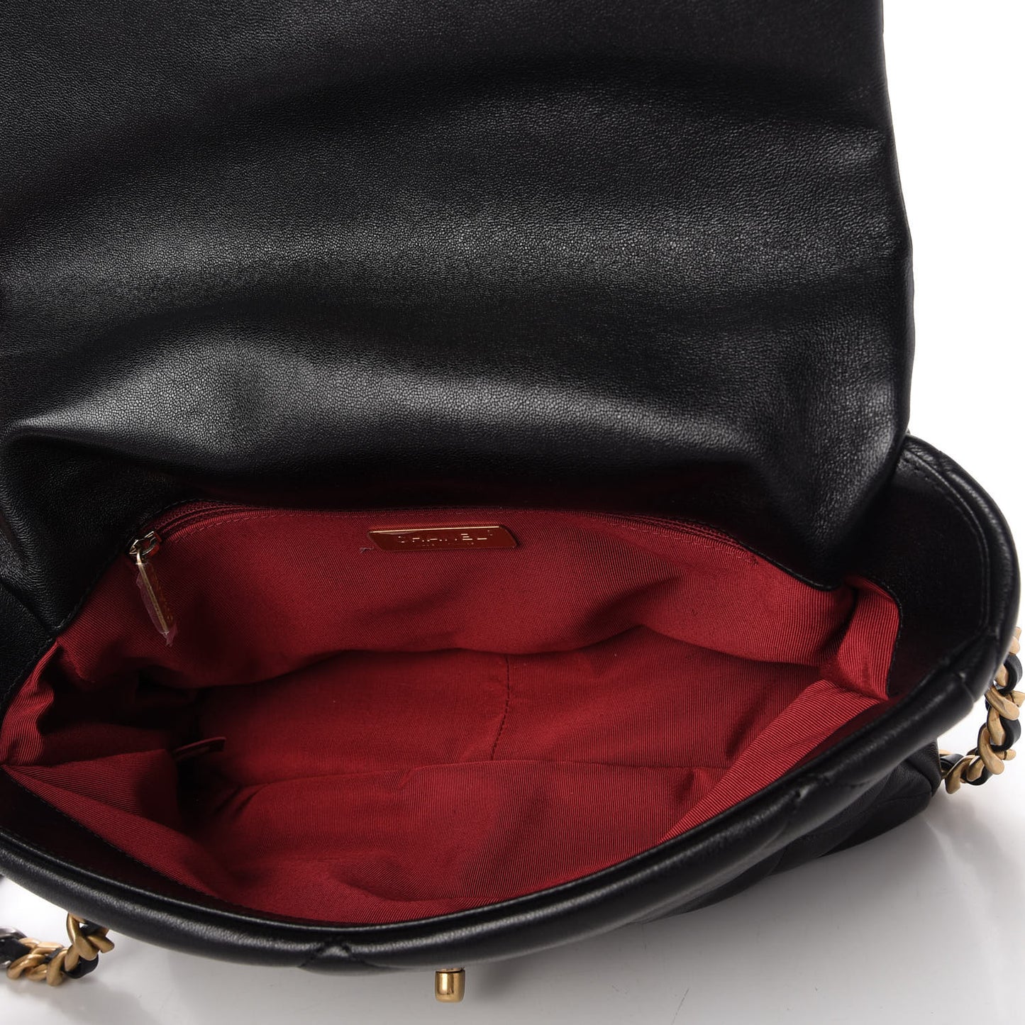 Lambskin Quilted Large Chanel 19 Flap Black
