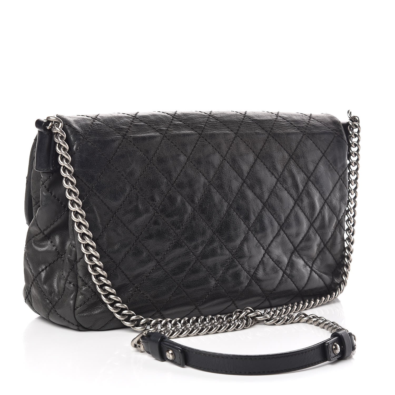 Chanel Iridescent Calfskin Large Coco Daily Flap Black 3 of 13