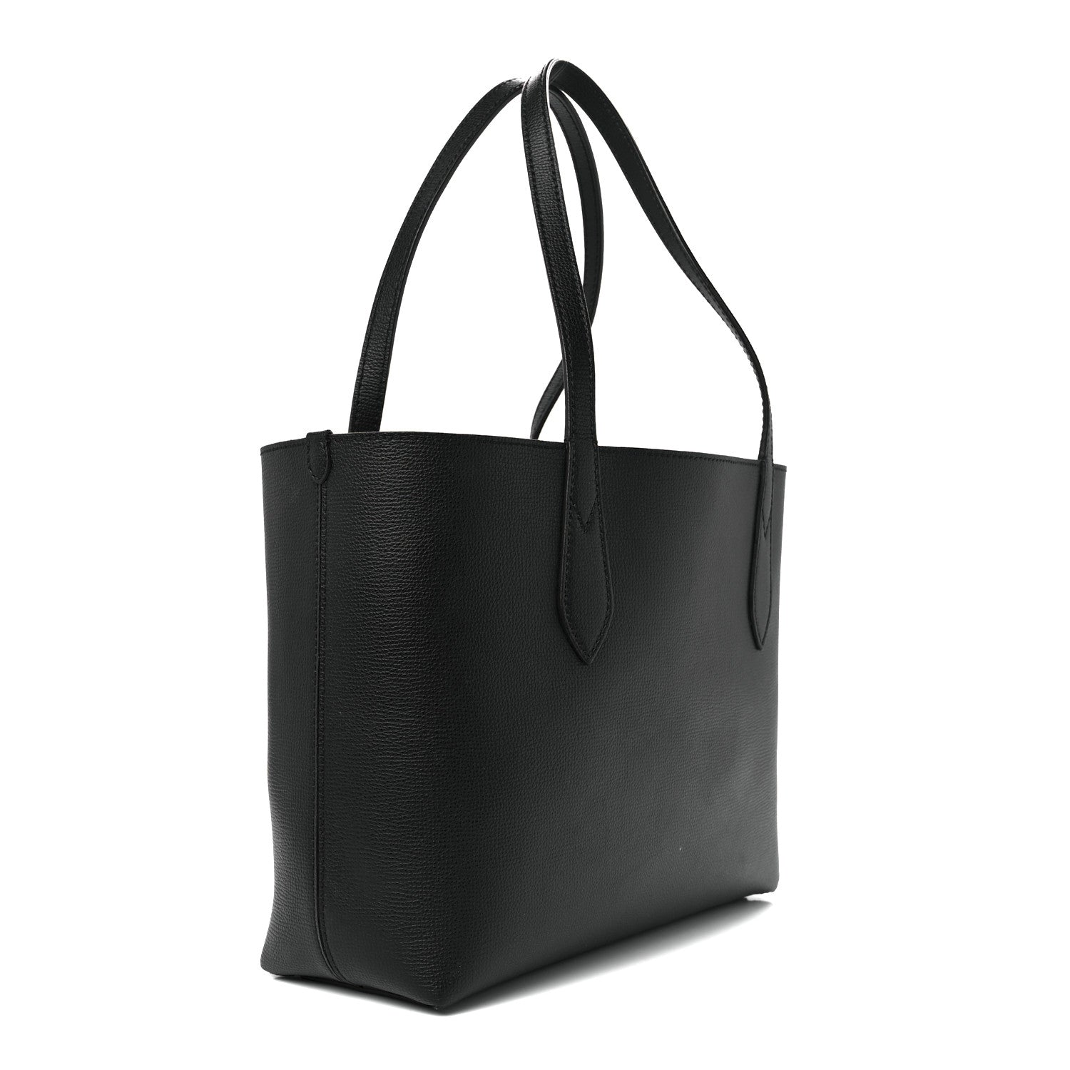 Burberry Grainy Calfskin Haymarket Check Small Reversible Tote Black 4 of 22
