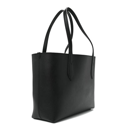Burberry Grainy Calfskin Haymarket Check Small Reversible Tote Black 4 of 22
