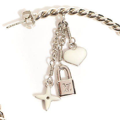 Louis Vuitton Sweet Monogram Creole Hoop Earring Silver 3 of 3