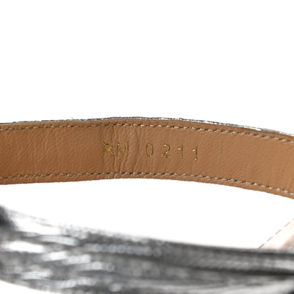Givenchy Calfskin Logo Thong Sandals 38 Silver 8 of 8