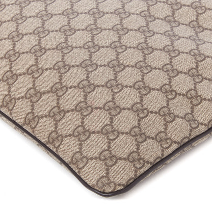 Gucci GG Supreme Monogram Medium Flat Messenger Bag Dark Brown 4 of 9